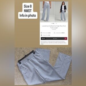 Lululemon softstreme high rise full length pants